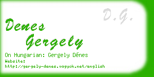 denes gergely business card